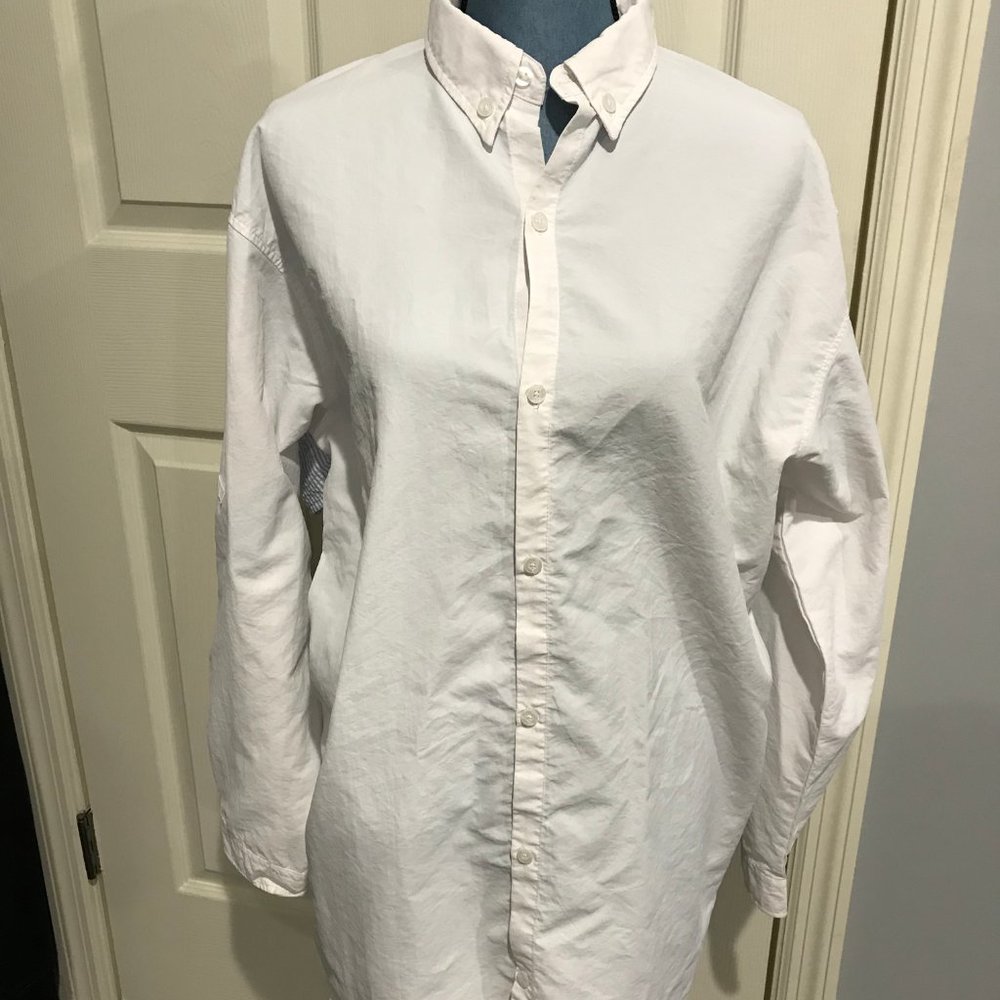 MAINSTREET COLLECTION LADIES M/L BUTTON UP SHIRT NYLON TOP BATHING SUIT COVERUP